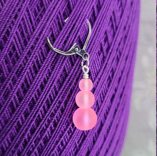 Colorful Locking Stitch Marker - Handmade Glass