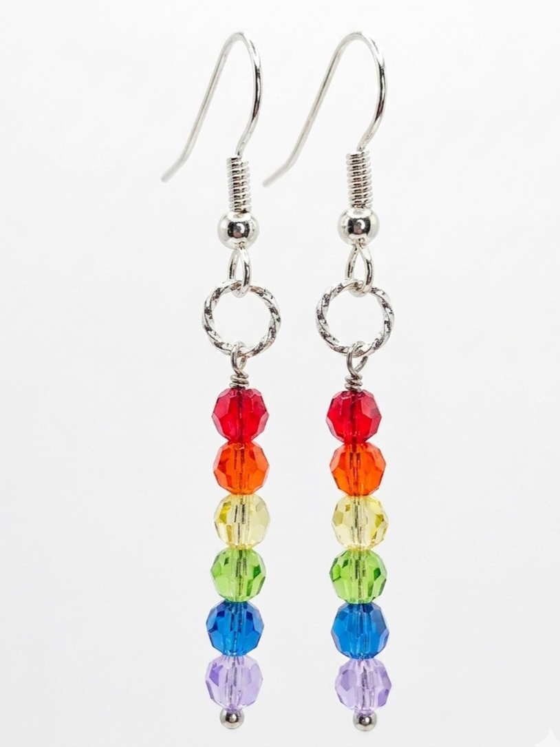 Rainbow Pride Crystal Earrings