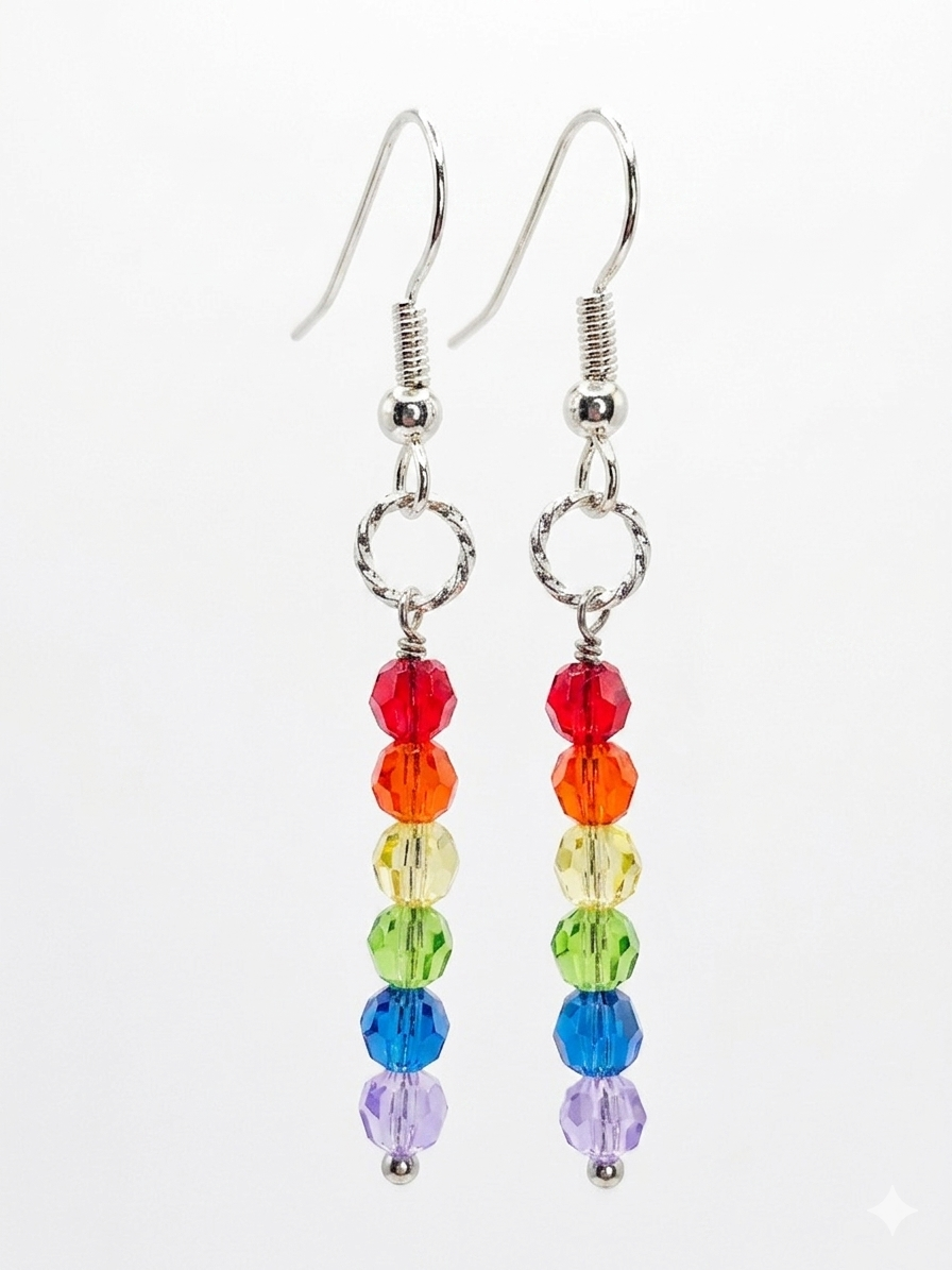 Rainbow Pride Crystal Earrings