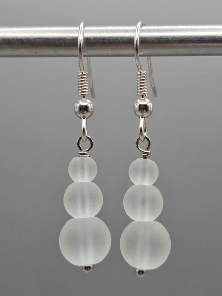Frosted Glass Earrings
