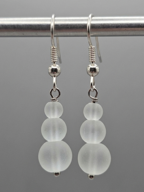 Frosted Glass Earrings