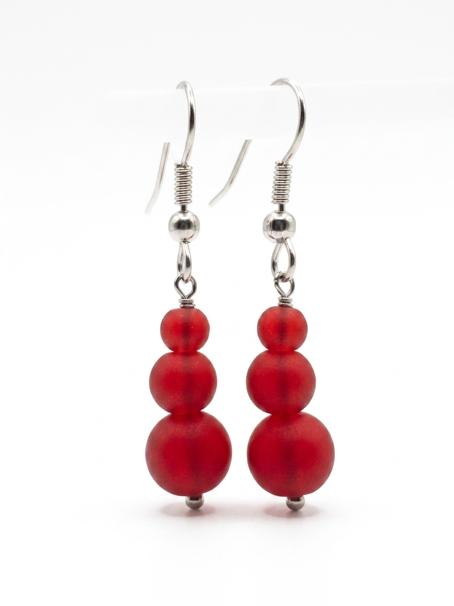 Frosted Glass Earrings