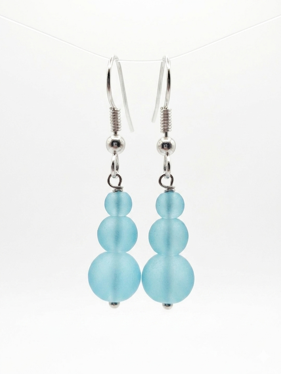 Frosted Glass Earrings