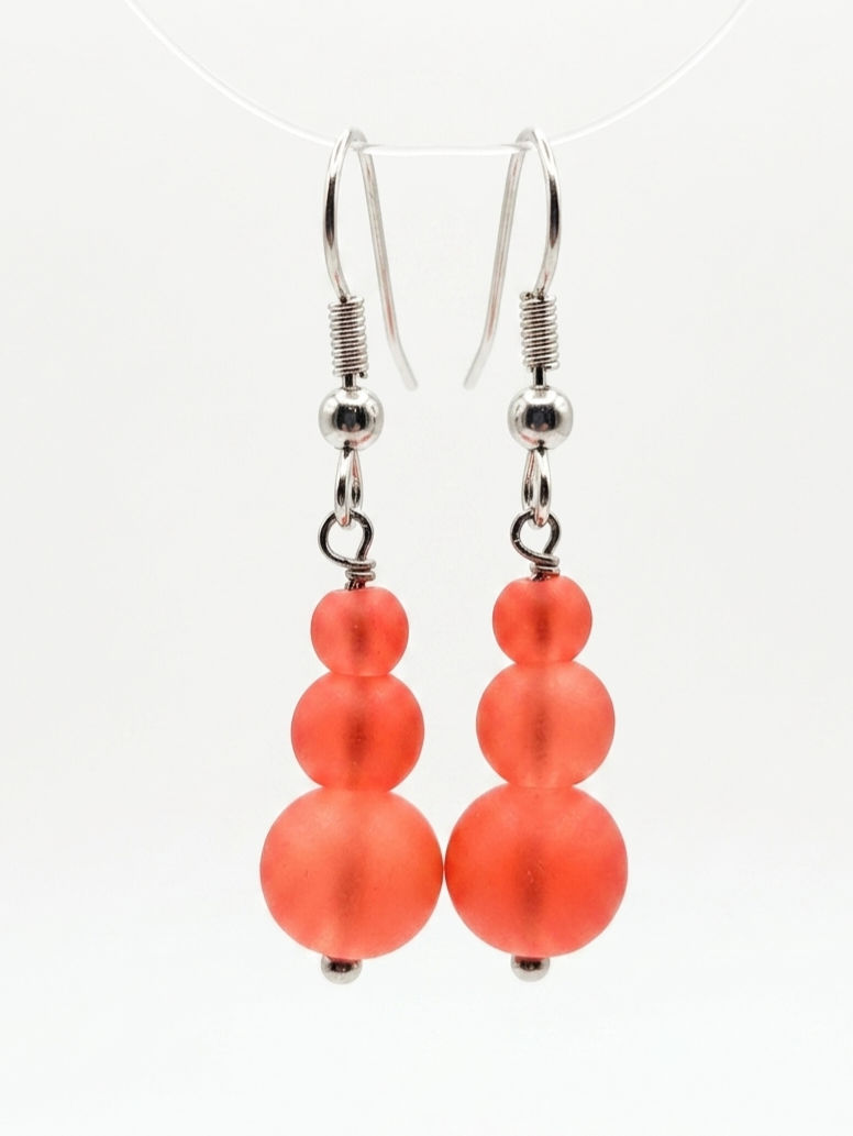 Frosted Glass Earrings