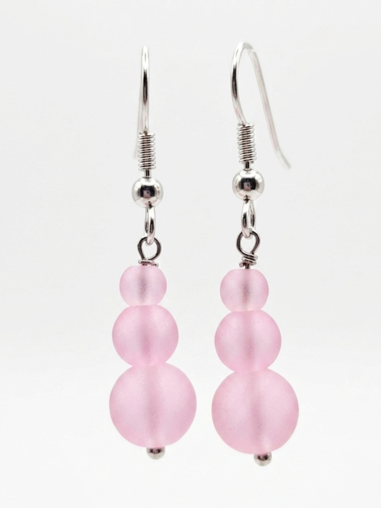 Frosted Glass Earrings