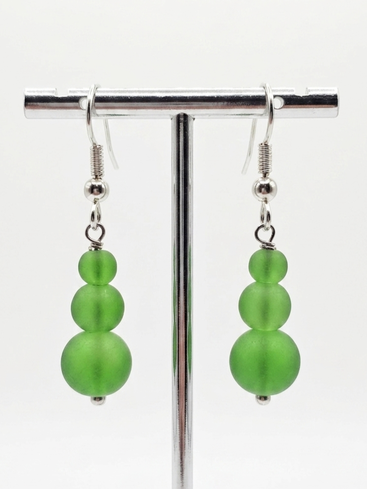 Frosted Glass Earrings