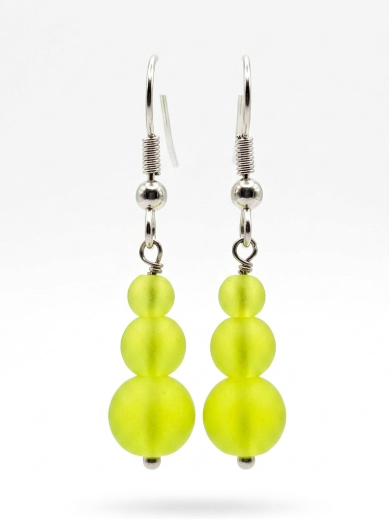 Frosted Glass Earrings