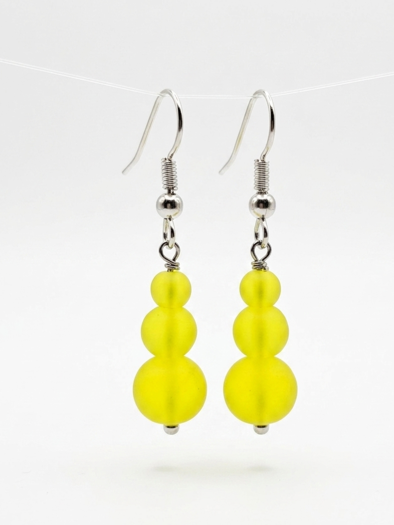 Frosted Glass Earrings