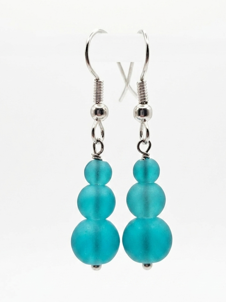 Frosted Glass Earrings