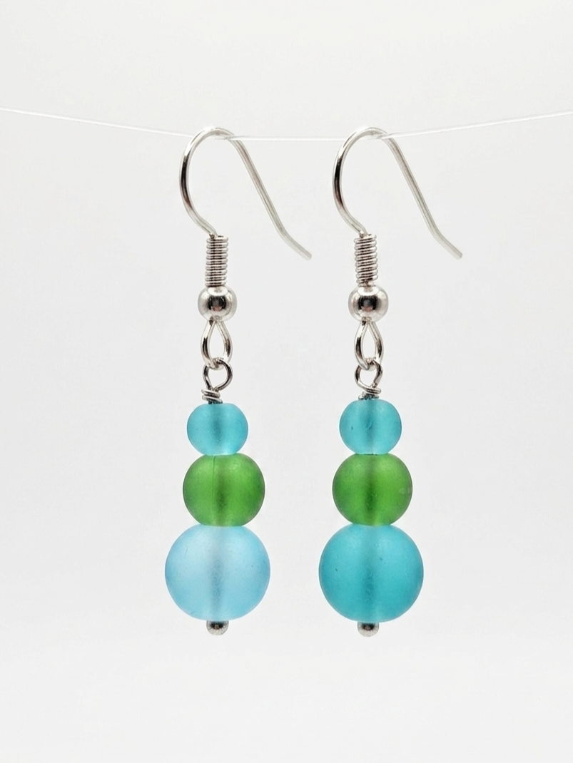 Frosted Glass Earrings