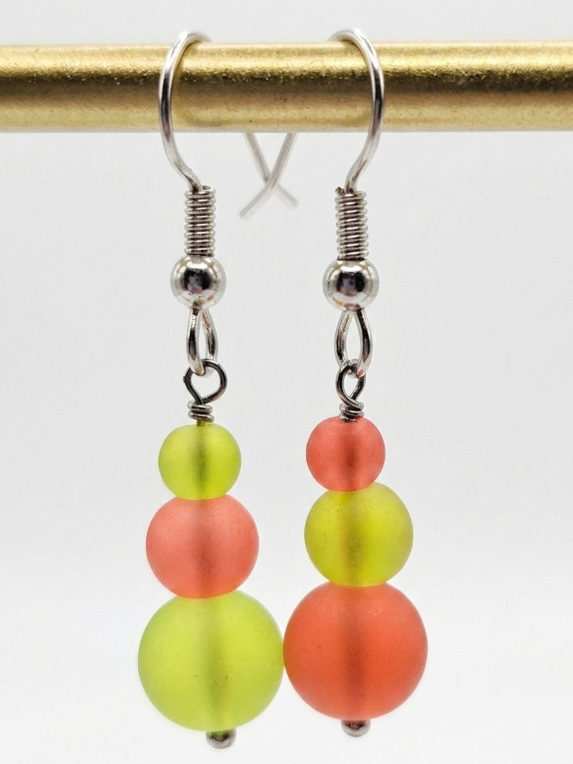 Frosted Glass Earrings