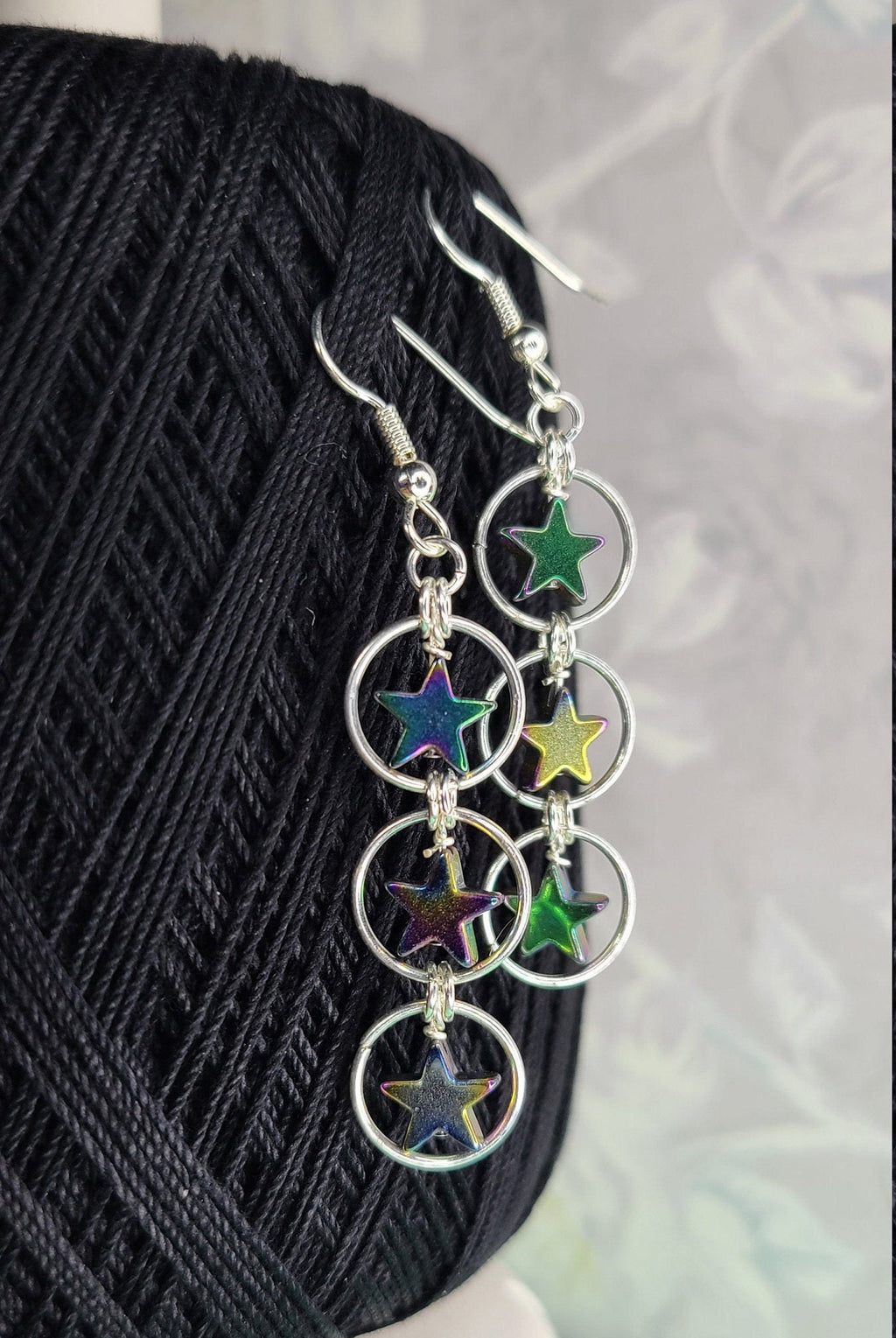 Triple Drop Crystal Earrings – Handmade Jewelry with Silver-Plated Jumprings, Elegant Dangle Gift