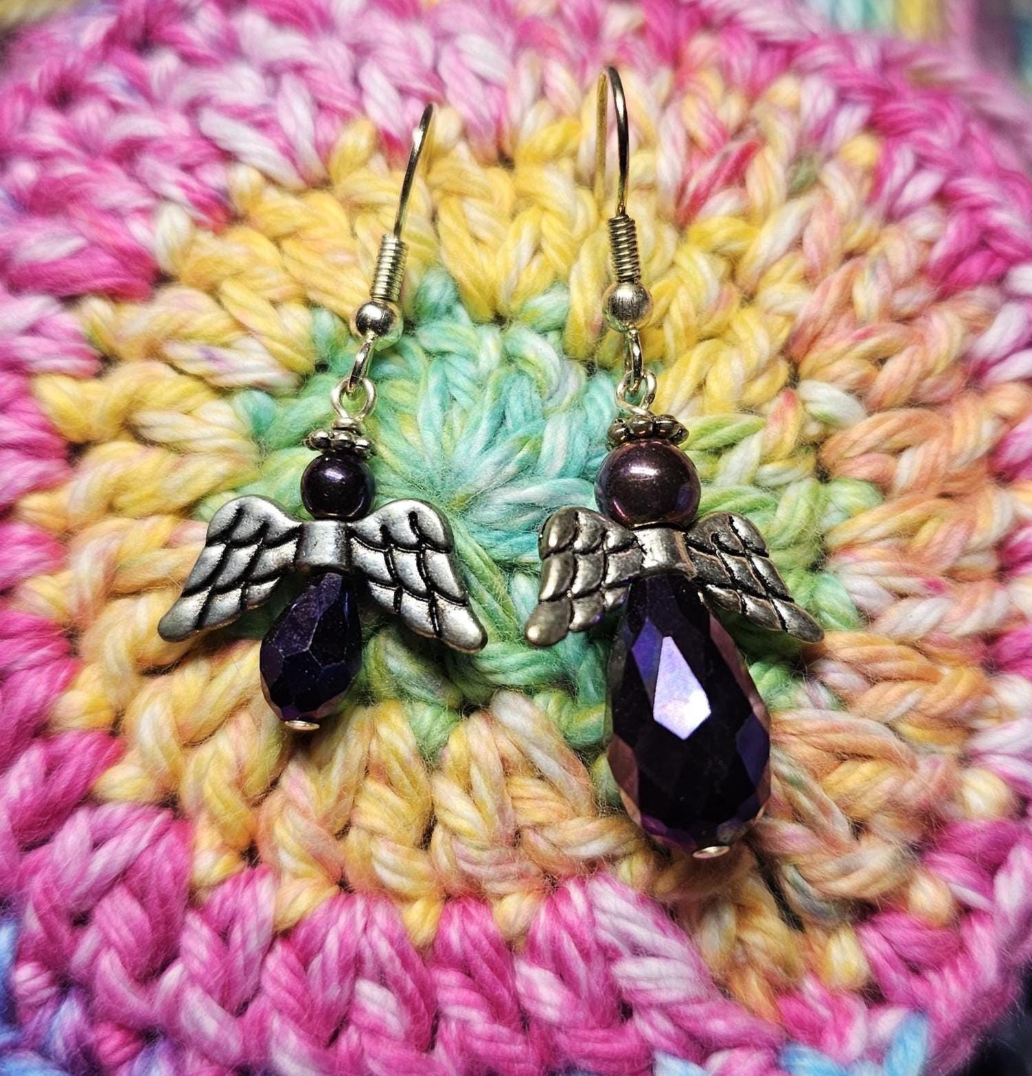 Glass Angel Earrings – Guardian Angel Handmade Jewelry