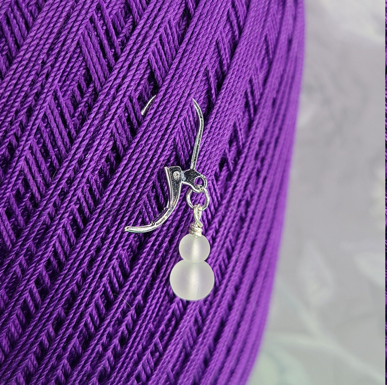 Locking Stitch Markers - Colorful Glass Beads