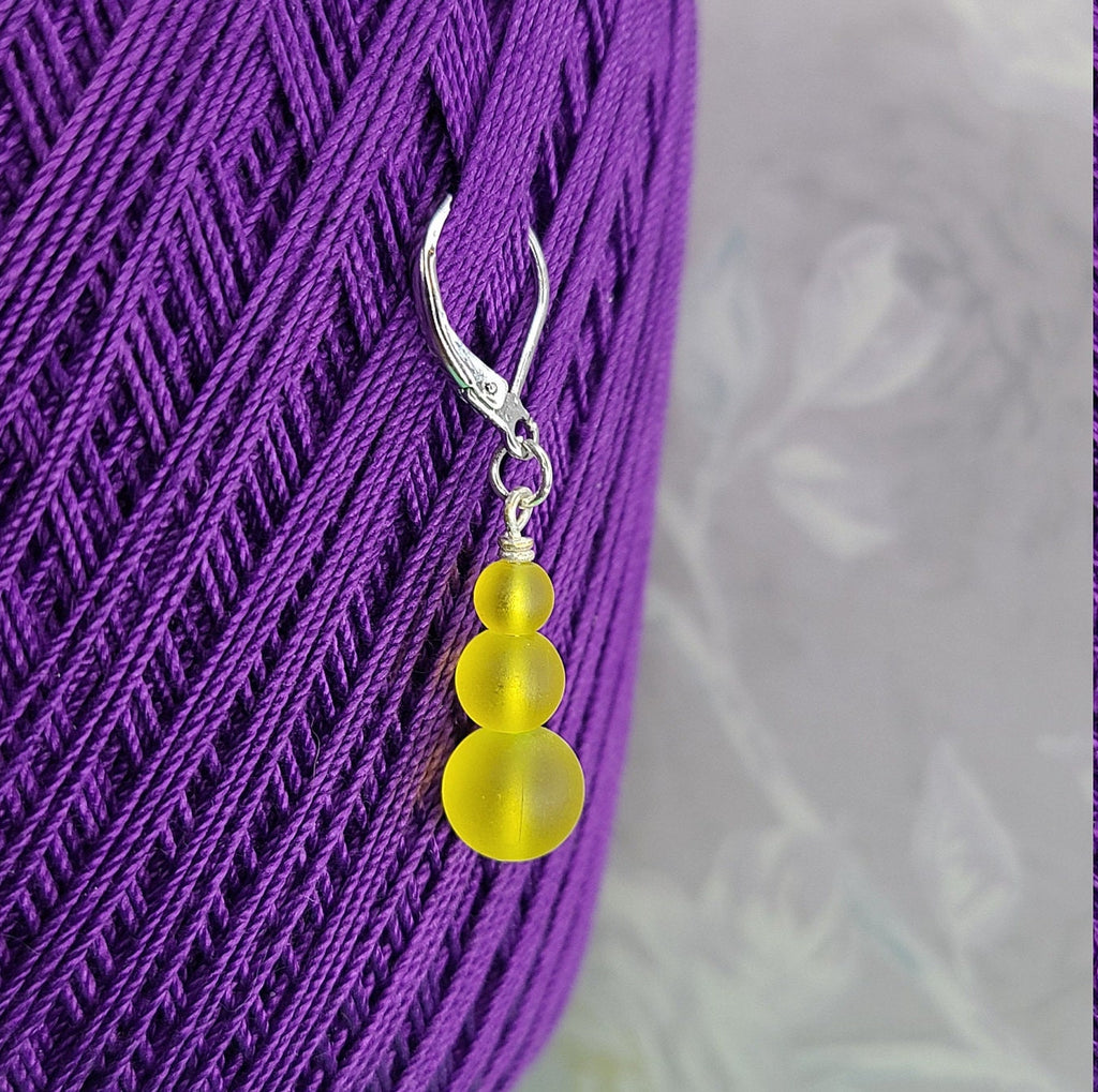 Colorful Locking Stitch Marker - Handmade Glass