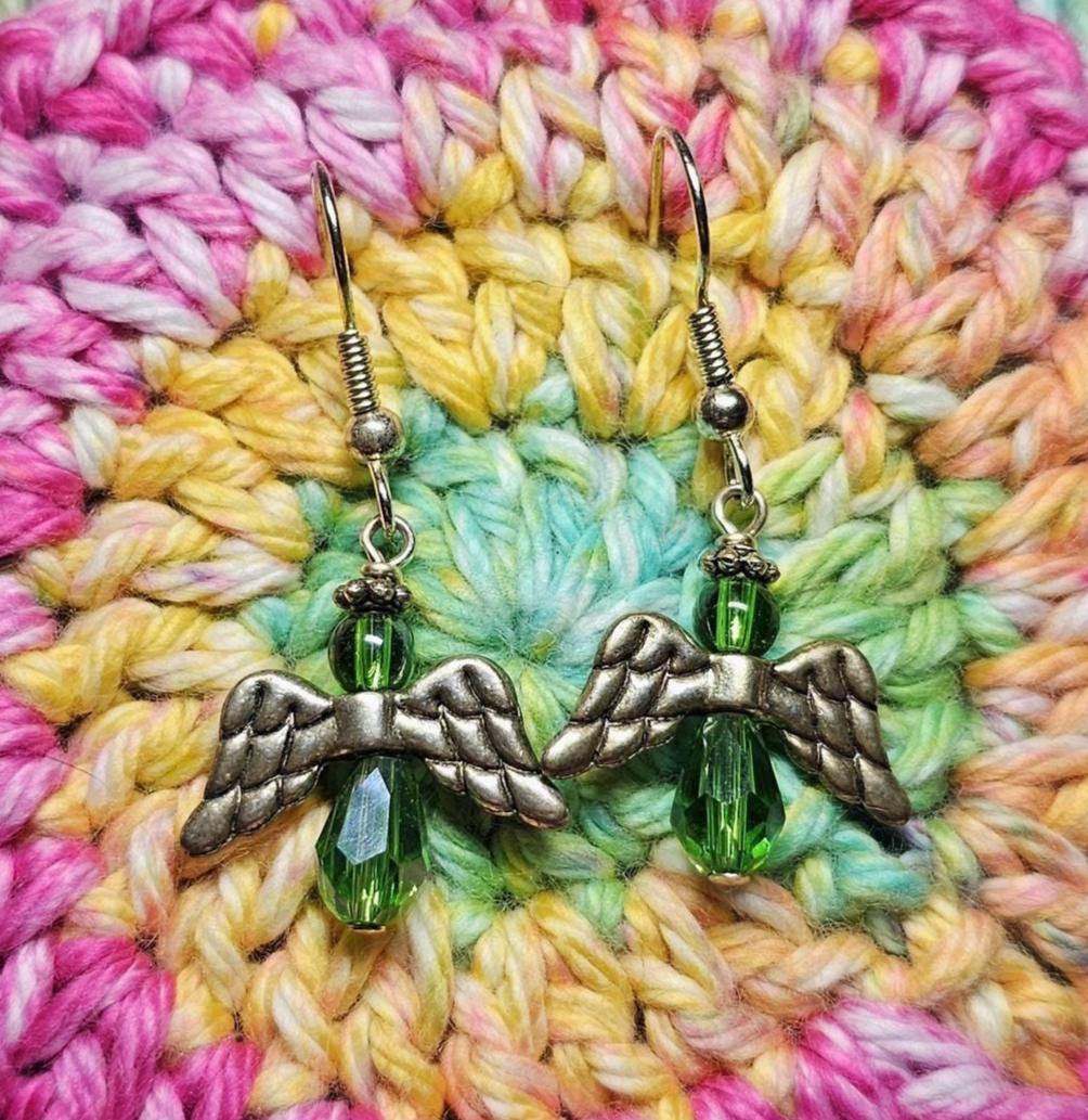 Glass Angel Earrings – Guardian Angel Handmade Jewelry