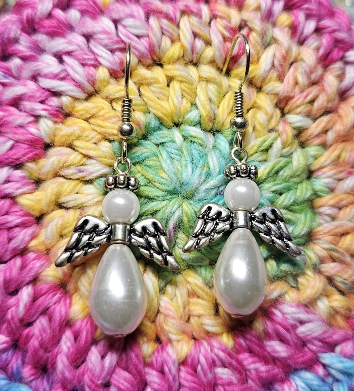 Glass Angel Earrings – Guardian Angel Handmade Jewelry