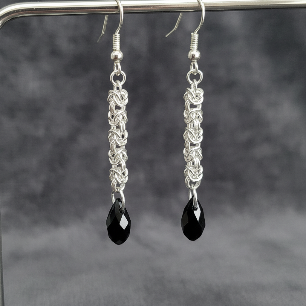 Detail shot of chainmaille weave