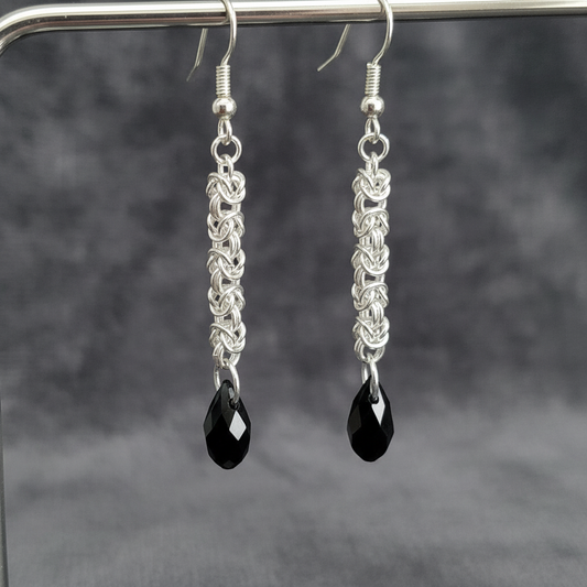 Detail shot of chainmaille weave