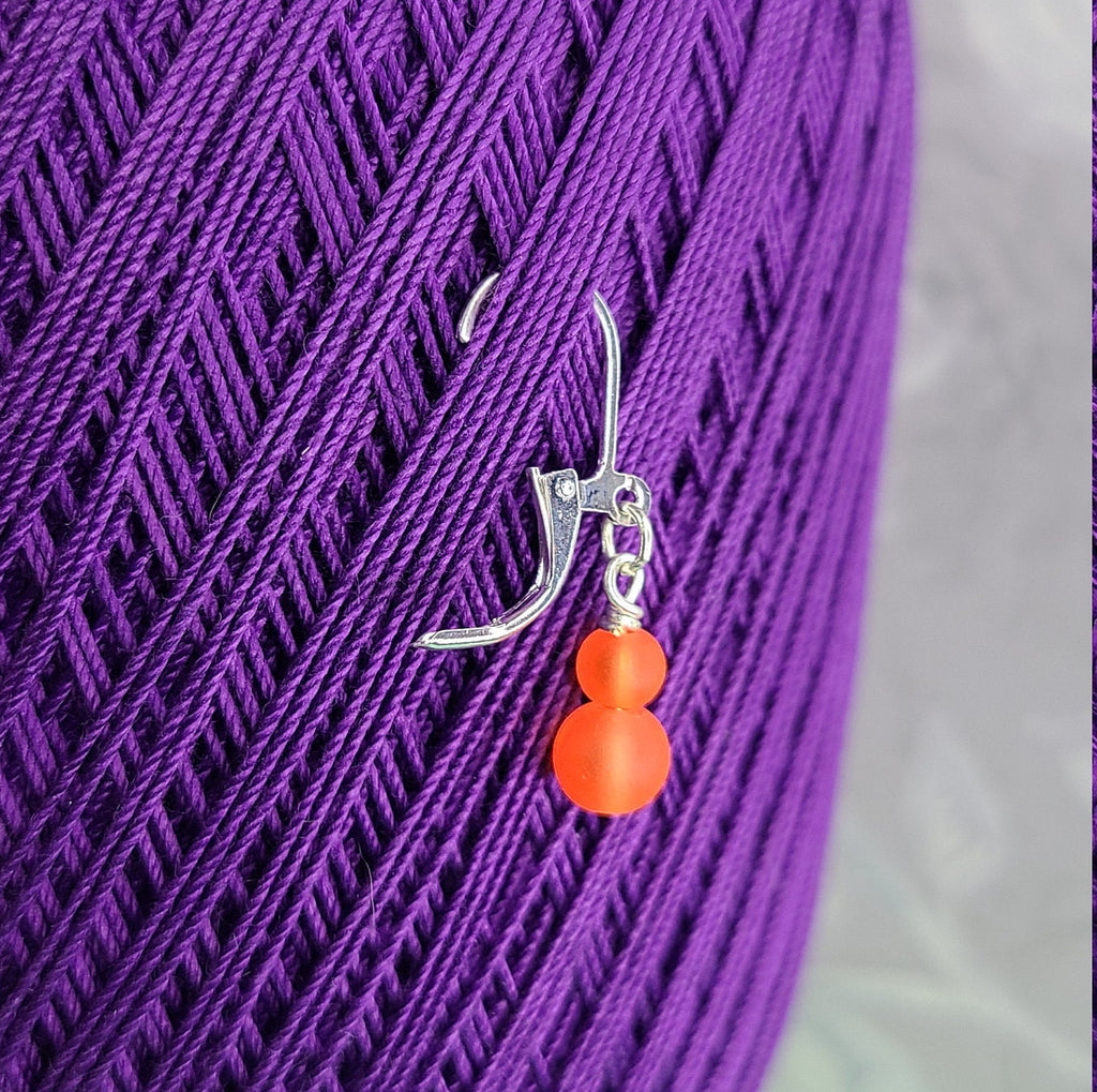 Locking Stitch Markers - Colorful Glass Beads