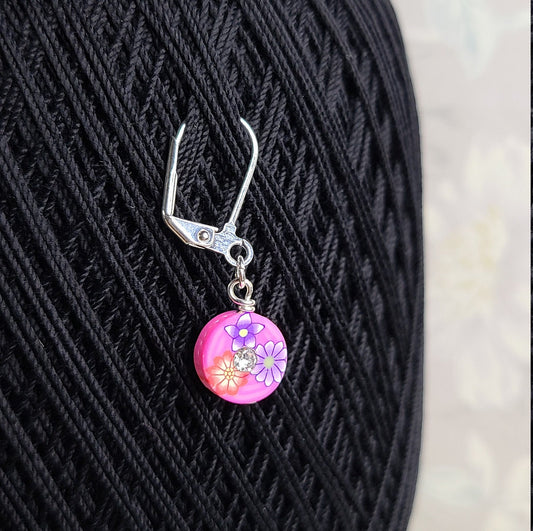 Polymer Clay Flowers Stitch Marker