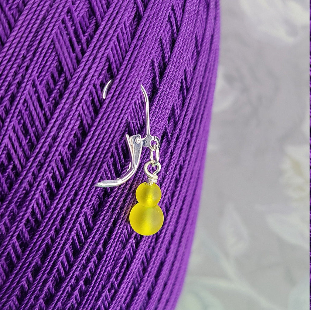 Locking Stitch Markers - Colorful Glass Beads