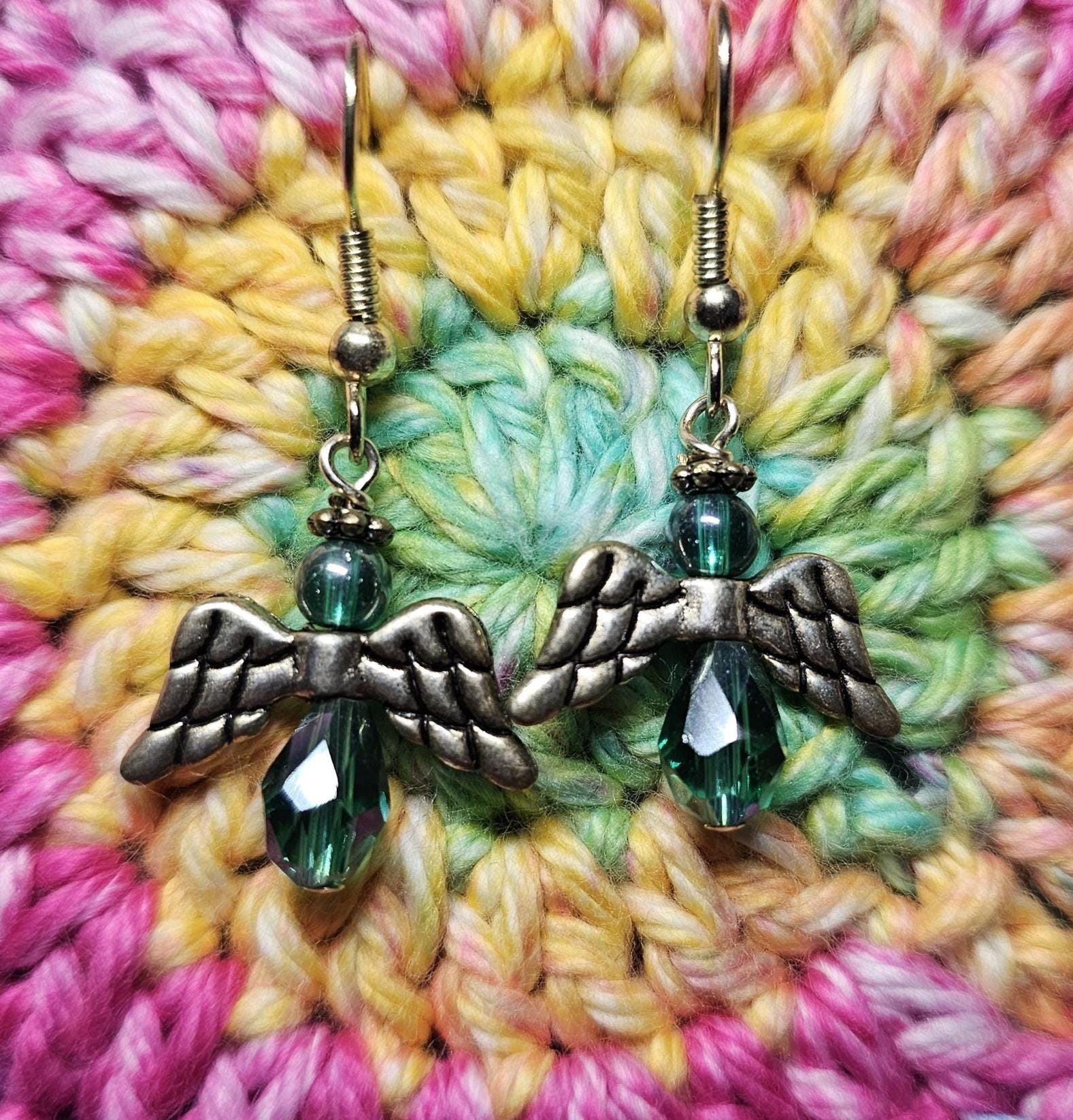 Glass Angel Earrings – Guardian Angel Handmade Jewelry