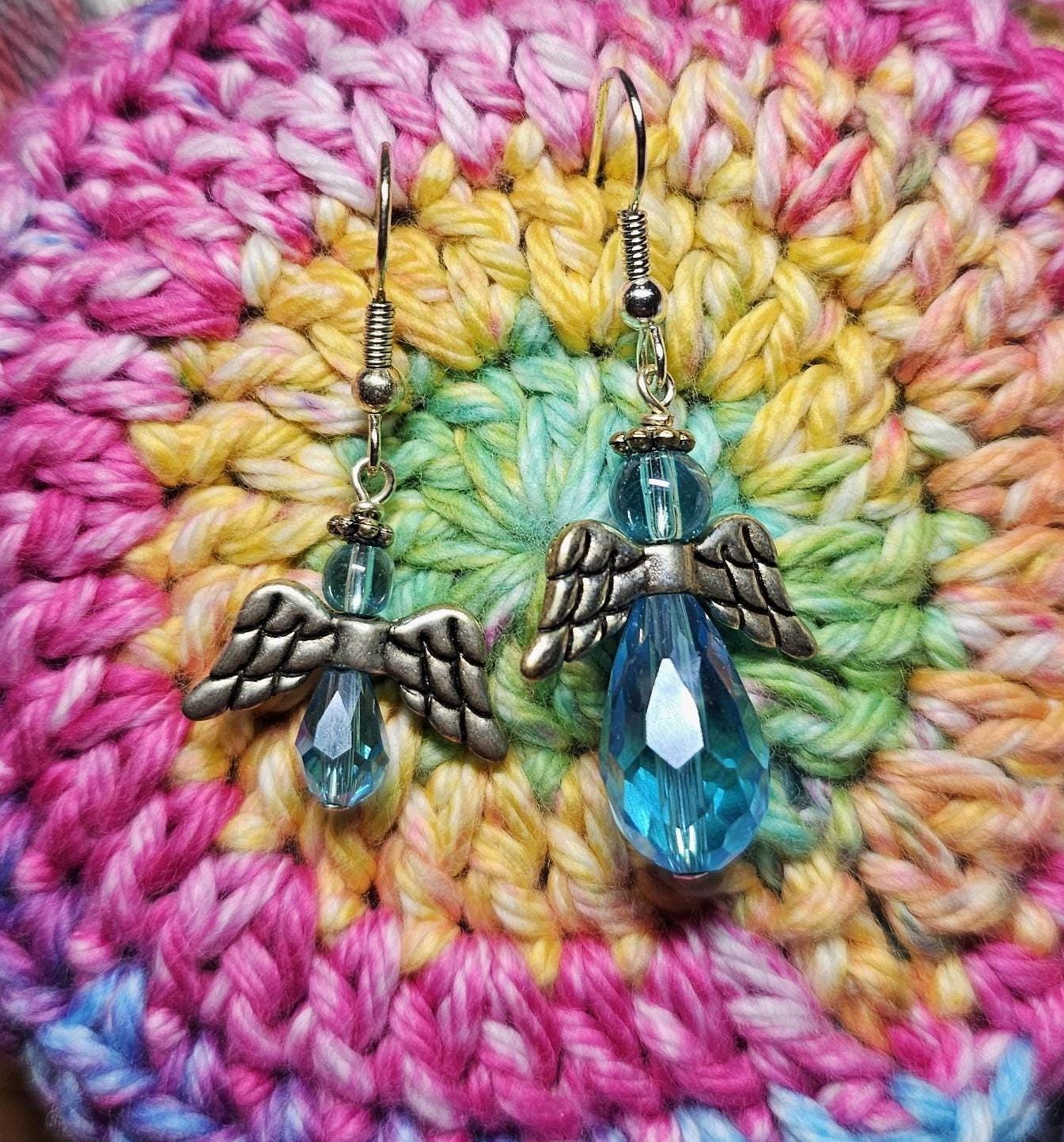 Glass Angel Earrings – Guardian Angel Handmade Jewelry