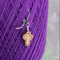 Handmade Glass Cross Locking Stitch Marker
