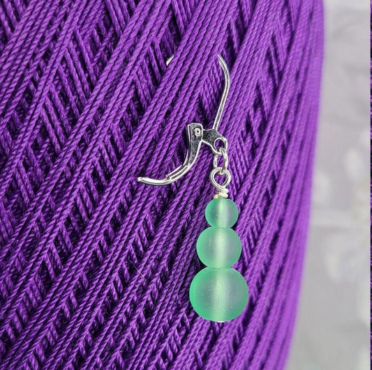 Colorful Locking Stitch Marker - Handmade Glass